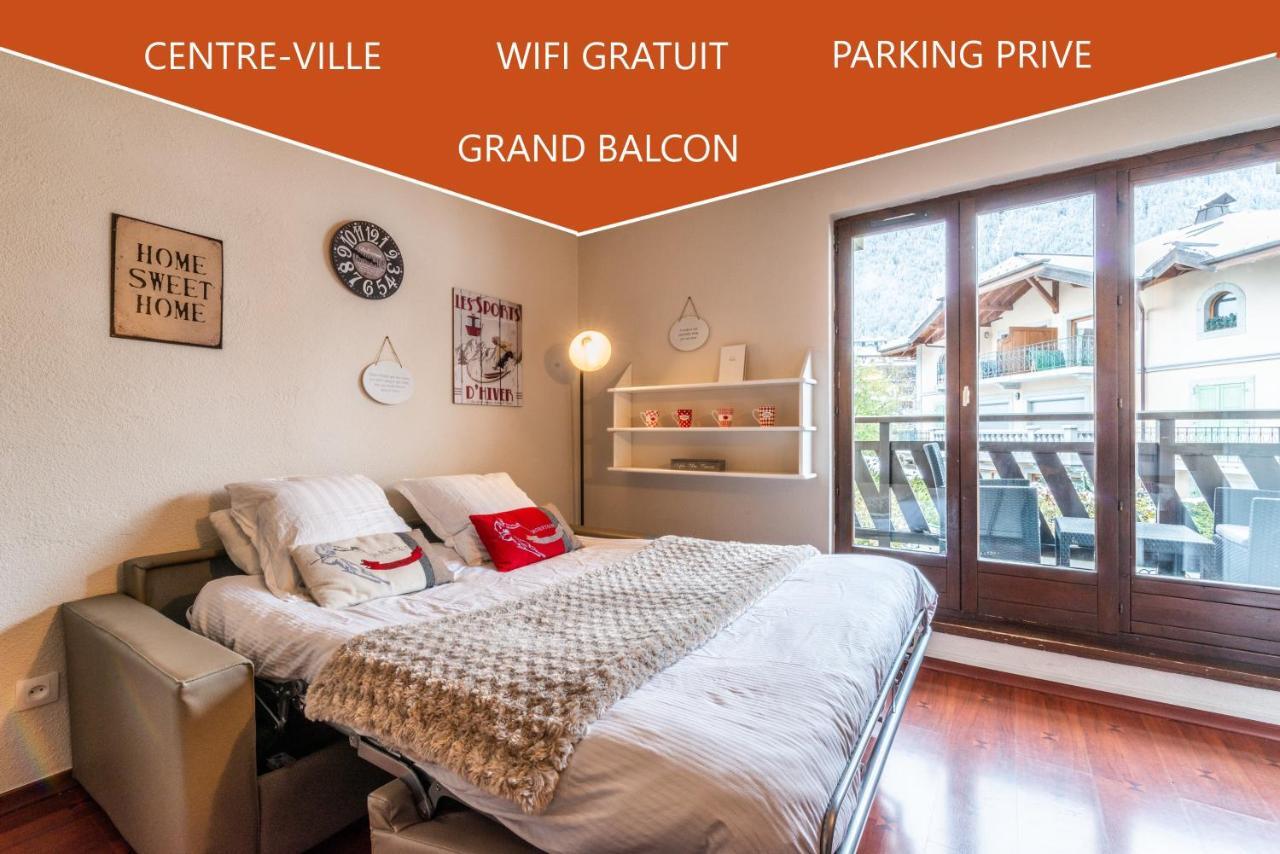 Vue Brevent Sublime En Centre Ville Avec Parking Prive Chamonix Kültér fotó